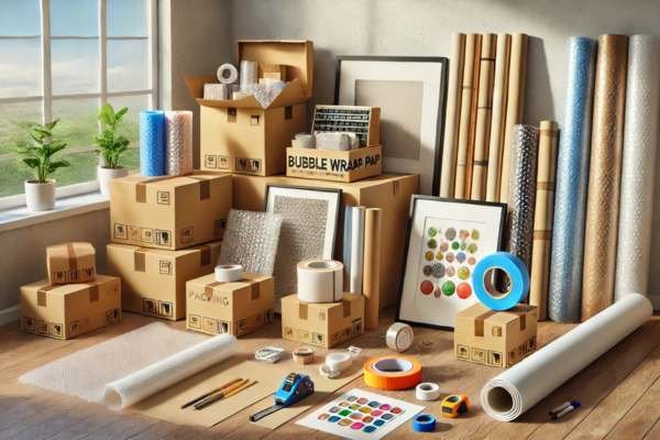 Gathering Supplies For Safe Packing
