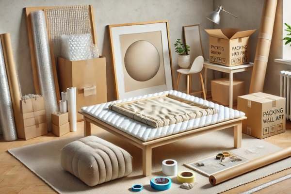 Preparing Your Work Area for Packing Wall Art