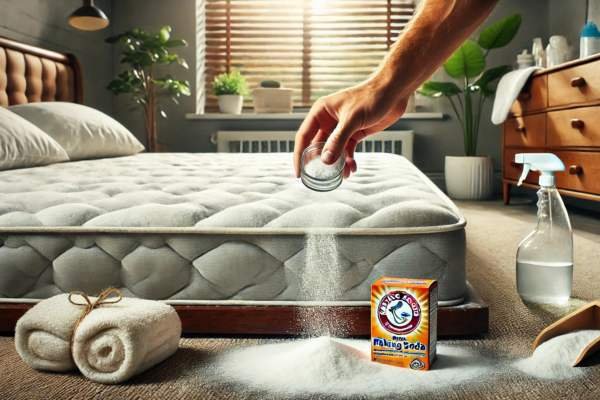 Apply Baking Soda To The Wet Spot
